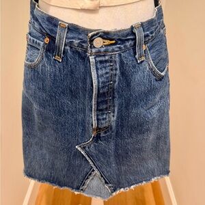 Re/Done x Levi’s Blue Denim Skirt